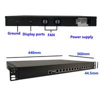 Chasis de Computadora para Montaje en Rack 1U, Intel LGA1151 Core I5 I7, 8 Puertos LAN de 2.5Gbe, 4 Puertos SFP+, Dispositivo de Firewall 2U, Carcasa de Servidor de Seguridad de Red