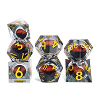 Nouvel ensemble de dés D20 en résine Dragon Rolling Eye style 2026 avec bords tranchants pour jeux de rôle sur table D&D et Dungeons & Dragons