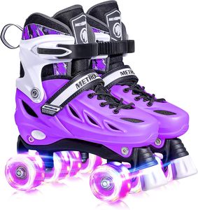 Pattini a rotelle popolari con luci, 4 ruote in PU, taglie fisse, scarpe da pattinaggio con scarpone rigido <span class=keywords><strong>per</strong></span> sport all'aperto <span class=keywords><strong>per</strong></span> <span class=keywords><strong>adulti</strong></span> - Product Image 4
