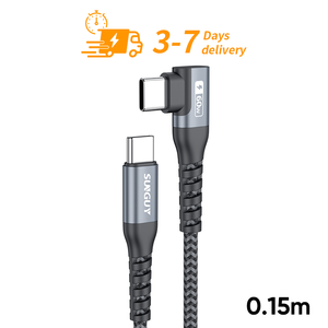 Ready to Ship SUNGUY 0.15m <b>USB</b> C 60W 3A Fast <b>Charging</b> <b>Cable</b> Nylon Eco-Friendly Data <b>Cable</b> <b>USB</b>-C Multi-Purpose <b>Cable</b> - Product Image 1