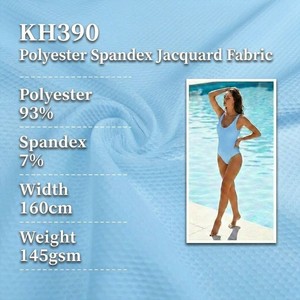 Tissu en maille jacquard polyester élasthanne Tela Eco-Friendly Splash 145 g/m² ultra léger à séchage rapide pour vêtements féminins et maillots de bain - Product Image 1