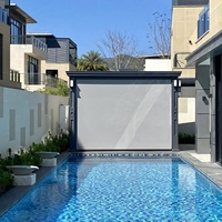 Neues Design Garten-Schwimmbad Wasserdichter Sonnenschutz Motorisiertes Bioklimatisches Aluminium Pulverbeschichtetes Einziehbares Dach Natürlicher Sichtschutz