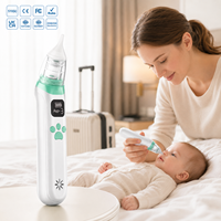 Aspirateur nasal électrique automatique pour bébé, nettoyeur de nez, extracteur de mucus, 3 niveaux d'aspiration, rechargeable, sans BPA, avec poignée