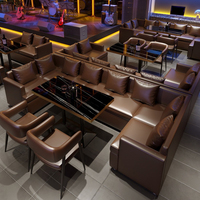Meubles commerciaux de luxe modernes, ensemble table et chaises pour KTV, bar, restaurant, vente en gros, tables et chaises de salle à manger, chaises de banquette durables