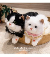 Peluches de chats simulés, jouets en peluche mignons en forme de chatons, cadeaux pour filles et jouets promotionnels