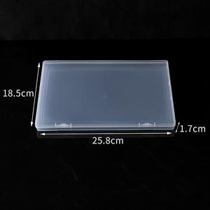 Caja de Almacenamiento de Plástico Transparente Rectangular 25.8x18.5x1.7cm, Organizador de Oficina con Tapa, Material PP, Hecho en Zhejiang, B04 - Product Image 2