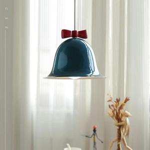 Lampe suspendue de style nordique moderne à thème crème, luminaire décoratif de luxe pour chambre à coucher, bar, salle à manger, cloche suspendue minimaliste - Product Image 2