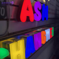 Enseignes publicitaires lumineuses 3D LED personnalisables, lettres métalliques, signalétique commerciale pour bâtiments AC, transformateurs, mariages, bars