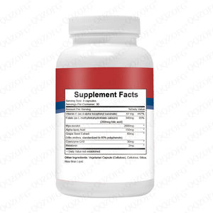 Kapsul wanita langsung dari pabrik dengan ekstrak biji anggur Folate Vitamin mendukung fungsi ologis sehat 120 Hitungan - Product Image 1