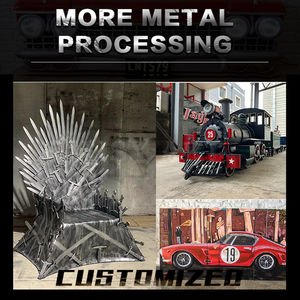 Antiguo Retro Industrial Iron Throne Seat Creative Floor <span class=keywords><strong>Plan</strong></span> Adornos para KTV Bar Store Logo Metal Decoración Juego Idea de regalo - Product Image 4