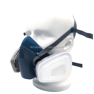 Than hoạt tính lọc Mặt nạ tái sử dụng một nửa mặt bìa mặt nạ khí cho sơn chế biến gỗ và bảo vệ công việc khác - Product Image 3