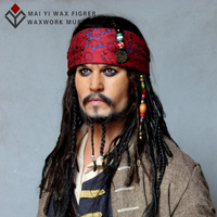 Mannequin réaliste en Silicone, 1 pièce, figurine homme de Pirate, Captain Jack, instrument en cire