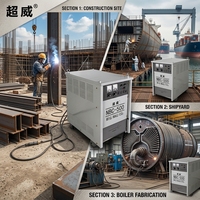 Soudeuse à gaz CO2 contrôlée par thyristor 500A haute performance NBC-500 pour la fabrication des métaux