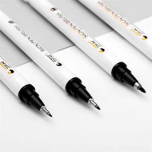 Sta nước dựa trên màu đen sắc tố lót dấu hiệu đánh dấu bút bàn chải thiết lập tốt cho phác thảo và vẽ bán sỉ - Product Image 1