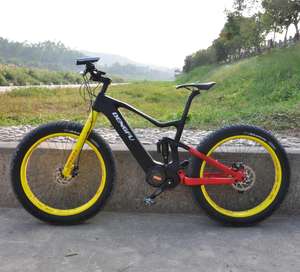 E06 Bike 26ER Fat Bike Suspensión completa G510 M620 Full Carbon Bicicleta de nieve eléctrica 1000W Batería de litio 48V Racing 4,8 "Neumáticos - Product Image 4