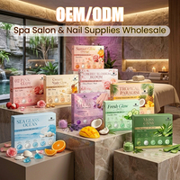 Kit de spa pour les pieds à bulles détoxifiantes entièrement personnalisable, 5 étapes, cristaux détoxifiants, activateur, gommage, masque, lotion, ensemble de pédicure pour les soins des ongles