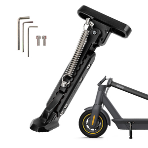 ULIP V2 Black 17cm Aluminum Adjustable Kickstand for Max G30 Serial Scooters Foot Support Side <b>Stand</b> Anti-Slip Groove Design - Product Image 5