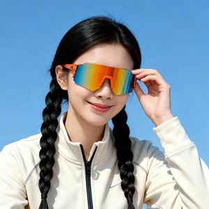 Cycling Glasses Full Rim Spherical Lens <b>Polycarbonate</b> UV Protection Anti Slip Outdoor Sports Sunglasses For Women - Product Image 1