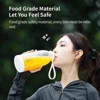 500Ml Draagbare Juicer Oplaadbare Draadloze Fruitmixer Blender Vers Sap Flessenblender 6 Messen Voedsel Milkshake Ice Crush Cup 2400Mah