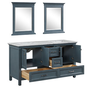 Mueble de Baño de Lujo con Espejo, Estilo Transicional, en Madera Maciza y Contrachapada, Color Azul Antiguo, Resistente al Agua, Hecho en Vietnam - Product Image 3