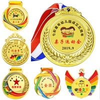 Fabricante de Medallas, Venta al por Mayor de Trofeos y Medallas Deportivas de Metal Dorado Sublimado, Logotipo Personalizado