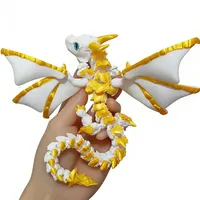 Dragon volant imprimé en 3D avec modèle de statue articulée SDA03, figurine de dragon à deux cornes créative, décoration de la maison, décoration de la chambre