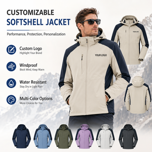 Men's Women's 3in1 Outdoor Windproof <b>Jacket</b> <b>Waterproof</b> Water Resistant Zipper Button Winter Customized Enterprise Work Uniforms - Product Image 1
