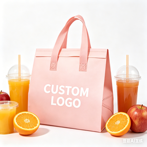 <b>Small</b> Batch Custom Insulated Food Delivery Bag Non Woven Tea Coffee Takeaway Bag Printed Logo High Quality Thermal Cooler Bag - Product Image 1