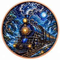 Pièce de monnaie en cuivre pur 999 de 1 oz, version Manga, série Train à vapeur, couleur UV 3D en relief, édition de collection