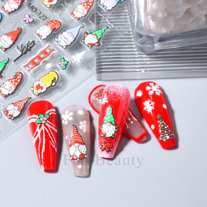 Vente flash : Nouvelle collection de Noël 5D, autocollants pour ongles en relief, design en plastique <span class=keywords><strong>2D</strong></span>, motif de renne et de flocon de neige, compatible avec l'art - Product Image 2