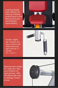 Équipement de fitness commercial de qualité supérieure, combo de tirage latéral et de rameur à plaques, à vendre - Product Image 4