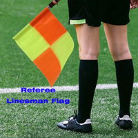 Drapeau d'arbitre de football 46CM drapeaux d'arbitre de coin de football personnalisés étanches avec poignée en mousse pour Match de football