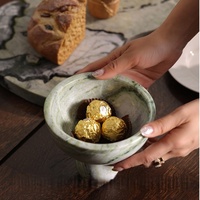 SAIDKOCC Frische und kalte Jadeit Marmor Aufbewahrung schale Obsts chmuck Lagerung Home Wohnzimmer Küche D14cm * H13cm Kleine Größe