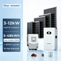 Convertisseur solaire Deye SUN-(7-12)K-SG06LP1-EU-BM3 avec batterie de secours 16-48 kWh LiFePO4, système de stockage d'énergie domestique 48V