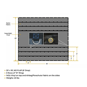 Bâche de camion plateau RipSTOP 18oz pour le transport de bois, avec rebords de 8 pieds, 1 pièce, 2 pièces, 3 pièces, bâche imperméable personnalisée, vente en gros usine - Product Image 6