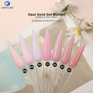 HEMA & TPO Free Opal Gold Gel <b>Builder</b> Opal Build Gel Nail Extension Glitter Gel Nails Design Private Label Customized Logo - Product Image 2