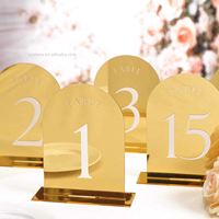 Ornements de mariage numériques arqués double face de haute qualité 1-15, décorations de table, fournitures de fête, cartes de placement