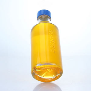 Botella de Licor de Vidrio Flint Redonda Personalizada con Base Pesada y Logotipo Grabado para <span class=keywords><strong>Bourbon</strong></span>, Whisky, Vodka, Ginebra - Product Image 3