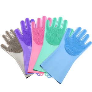 Silicone <b>Thin</b> Waterproof Household <b>Gloves</b> Multifunctional Kitchen Cleaning Dishwashing Pet Bathing Women's - Product Image 1