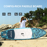 Skatinger - Planche à pagaie gonflable double action bleue de haute qualité, accessoire de surf et de paddleboard, pompe manuelle
