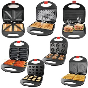 Multifunctional Breakfast <b>Maker</b> 1000W Electric <b>Waffle</b> Sandwich Grill Machine Stainless Steel 110V-220V - Product Image 1