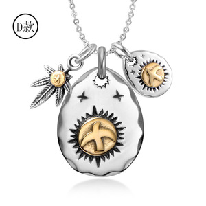 Collier en acier inoxydable avec pendentif aigle de style européen, breloques thématiques, cadeau pour hommes et femmes SP549 - Product Image 1