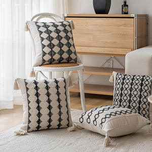 Modern Geometric Throw Pillow Square Cotton Linen Cover Removable Decorative <b>Cushion</b> For Sofa Bedroom Home Decor - Product Image 4