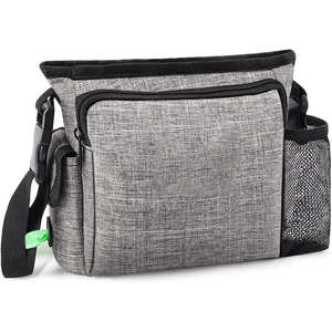 Riñonera portátil para caminar con perros, dispensador de bolsas para excrementos integrados y múltiples bolsillos, incluye Clip para cinturón de cintura, hombro ajustable - Product Image 1