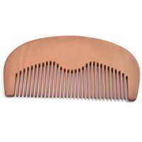 Ensemble de brosse à barbe en bois de bambou naturel de qualité supérieure et peigne double face, kit de toilettage pour hommes multi-styles pour le soin des poils du visage