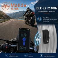 Sistem Pemantau Tekanan Ban untuk Sepeda Motor BLE TPMS dengan 2 Sensor Internal IP67 Daya Tahan Baterai 4-6 Tahun Suhu Real-Time