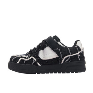 Scarpe da uomo Guangzhou Shoes <span class=keywords><strong>Star</strong></span> American Street <span class=keywords><strong>con</strong></span> lacci, stile skateboard, basse, nere, alla moda, per coppia, <span class=keywords><strong>con</strong></span> fodera in tessuto - Product Image 5