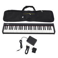 Electrical Piano 128 Keys 61 Key Tapes Digital Keyboard Connection Musical InstrumentBlack