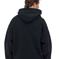 Sweat à capuche noir imprimé Etaux pour homme, coupe oversize, streetwear, en molleton de coton, pull décontracté, tendance unisexe, chaud pour l'hiver, en promotion