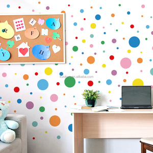 Adesivi <span class=keywords><strong>murali</strong></span> a <span class=keywords><strong>pois</strong></span> di colore del fumetto camera da letto bambini asilo sfondo decorazione della parete adesivi autoadesivi - Product Image 3